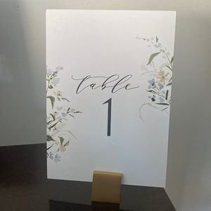 Brushed Gold Cube Place Card Holders- From Minted.com